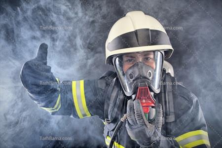 تصویر با کیفیت آتش نشان پس از مهار آتش